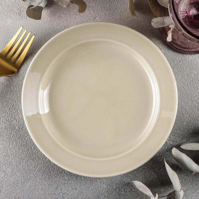 Тарелка мелкая «Акварель», d=17,5 см, цвет бежевый
Тарелка мелкая «Акварель», d=17,5 см, цвет бежевый