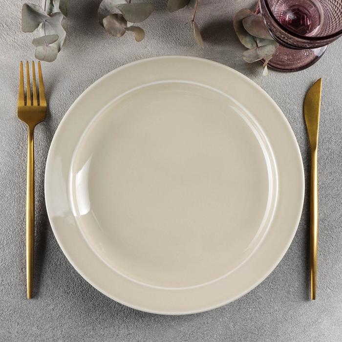 Тарелка мелкая «Акварель», d=24 см, цвет бежевый
Тарелка мелкая «Акварель», d=24 см, цвет бежевый