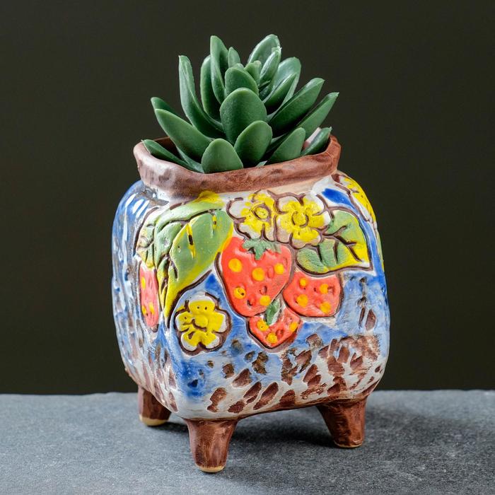 Горшок "Ягоды" на ножках, 6*10см
Горшок "Ягоды" на ножках, 6*10см