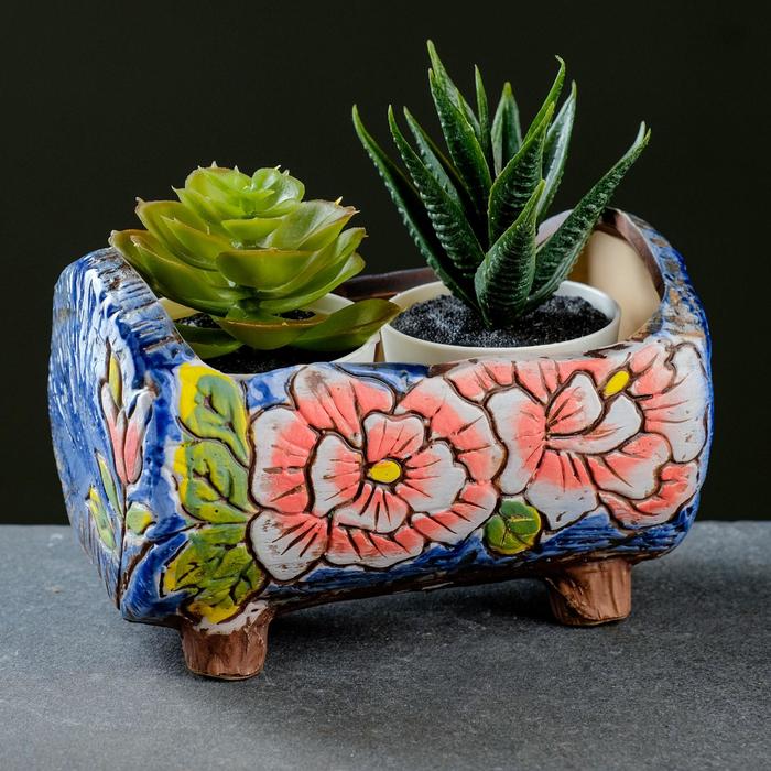 Горшок - бонсайница "Пионы" синий, на ножках 15*9*10см
Горшок - бонсайница "Пионы" синий, на ножках 15*9*10см