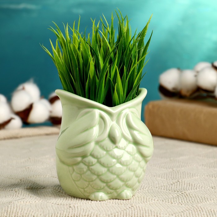 Горшок "Сова" зеленый, 9,5*9см
Горшок "Сова" зеленый, 9,5*9см