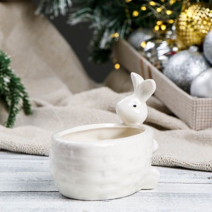 Горшок "Заяц с корзинкой" 13*9,5см
Горшок "Заяц с корзинкой" 13*9,5см