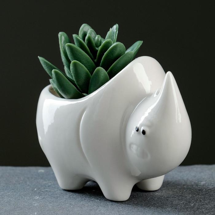 Кашпо фигурное "Веселый носорог" белое 10,5*6*7,5см
Кашпо фигурное "Веселый носорог" белое 10,5*6*7,5см