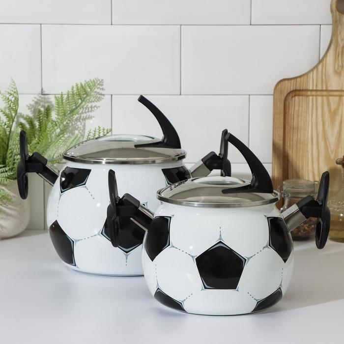 Набор кастрюль Лысьвенские эмали «Футбольный мяч», 2 шт: 2 л, 3,5 л
Набор кастрюль Лысьвенские эмали «Футбольный мяч», 2 шт: 2 л, 3,5 л