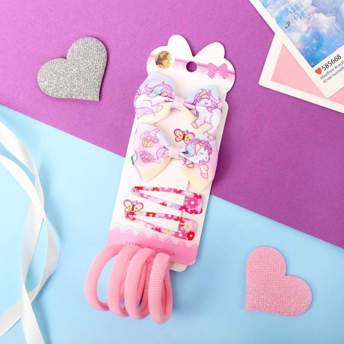 Набор для волос "Марта" (4 резинки, 2 зажима, 2 невидимки) единорожки
Набор для волос "Марта" (4 резинки, 2 зажима, 2 невидимки) единорожки