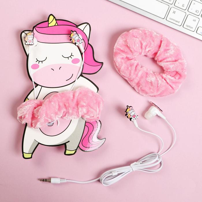 Наушники вакуумные и резинка для волос на открытке «Единорог», 10,3 х 14,5 см
Наушники вакуумные и резинка для волос на открытке «Единорог», 10,3 х 14,5 см