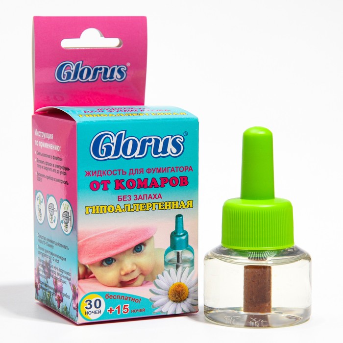 Жидкость от комаров "Глорус", без запаха, 45 ночей, 1 шт
Жидкость от комаров "Глорус", без запаха, 45 ночей, 1 шт