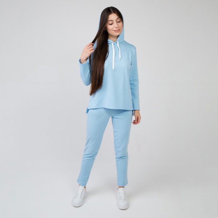 Костюм женский (джемпер, брюки), цвет небесный, размер 44
Костюм женский (джемпер, брюки), цвет небесный, размер 44