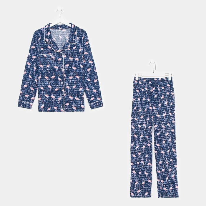 Пижама женская, цвет тёмно-синий, размер 50
Пижама женская, цвет тёмно-синий, размер 50