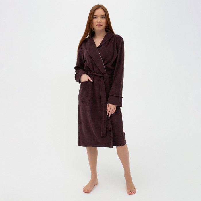 Халат женский, цвет шоколад, размер 58
Халат женский, цвет шоколад, размер 58