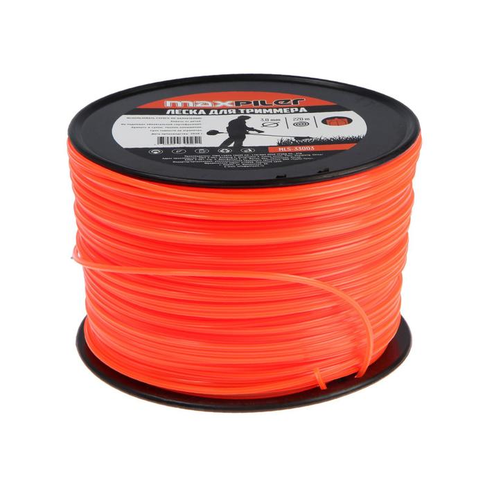 Леска для триммера MaxPiler MLS-33003, сечение звезда, d=3 мм, 220 м
Леска для триммера MaxPiler MLS-33003, сечение звезда, d=3 мм, 220 м