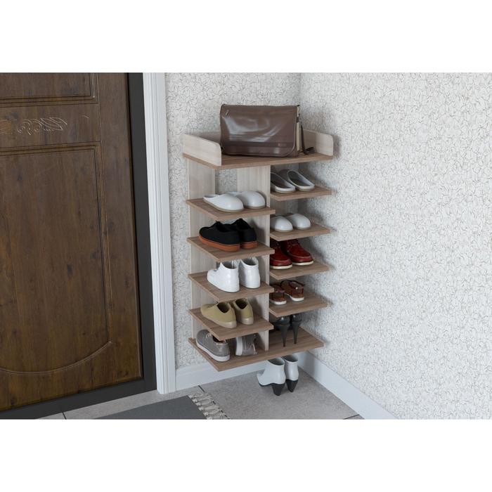 Тумба для обуви 520х340х940 шимо темный/светлый 
Тумба для обуви 520х340х940 шимо темный/светлый