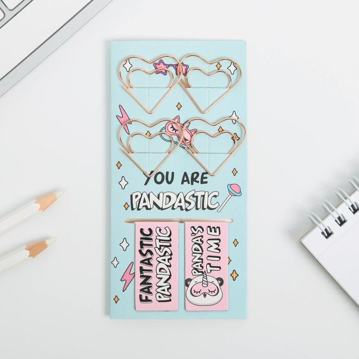 Набор: фигурные скрепки 4 шт и магнитные закладки 2 шт You are fantastic 
Набор: фигурные скрепки 4 шт и магнитные закладки 2 шт You are fantastic