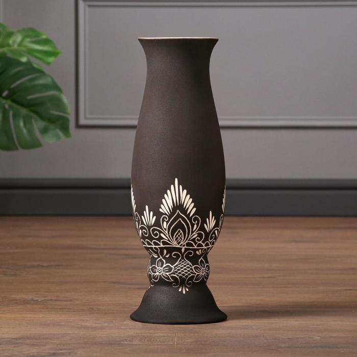 Ваза настольная "Алекса", рельефная резка, чёрная, керамика, 40 см
Ваза настольная "Алекса", рельефная резка, чёрная, керамика, 40 см
