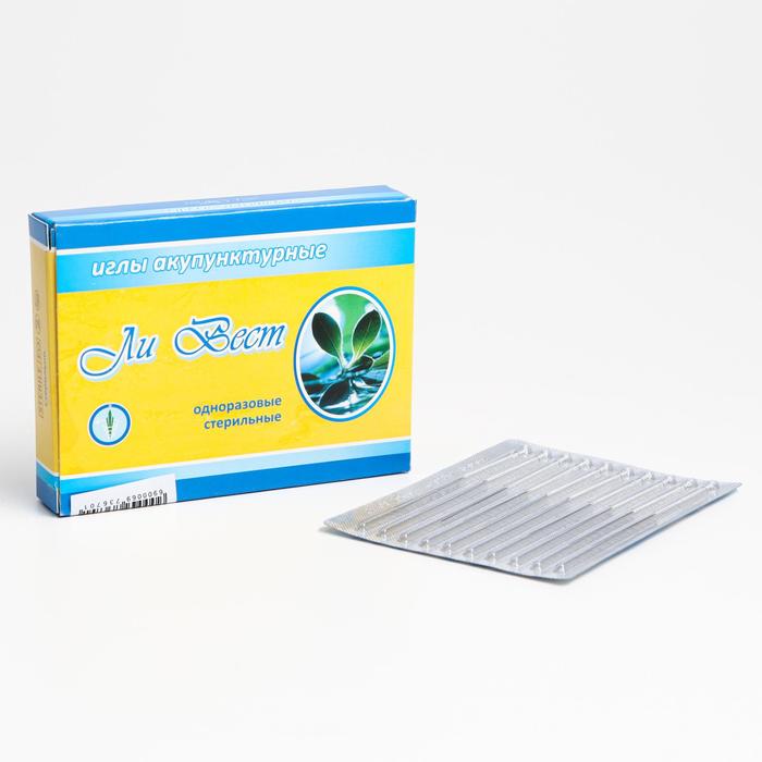 Иглы акупунктурные стерильные из медицинской стали, «Ли Вест», 0,25х35 мм, 100 шт уп
Иглы акупунктурные стерильные из медицинской стали, «Ли Вест», 0,25х35 мм, 100 шт уп
