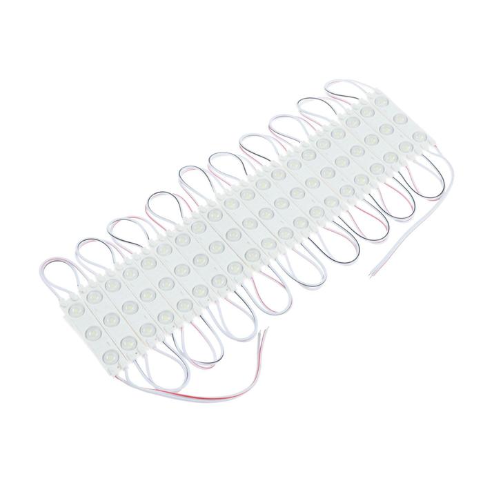 Светодиодный модуль SMD5630, 2 Вт, 3 LED, 180 Lm, линза 160 град, IP65, 6500К ,12V БЕЛЫЙ
Светодиодный модуль SMD5630, 2 Вт, 3 LED, 180 Lm, линза 160 град, IP65, 6500К ,12V БЕЛЫЙ