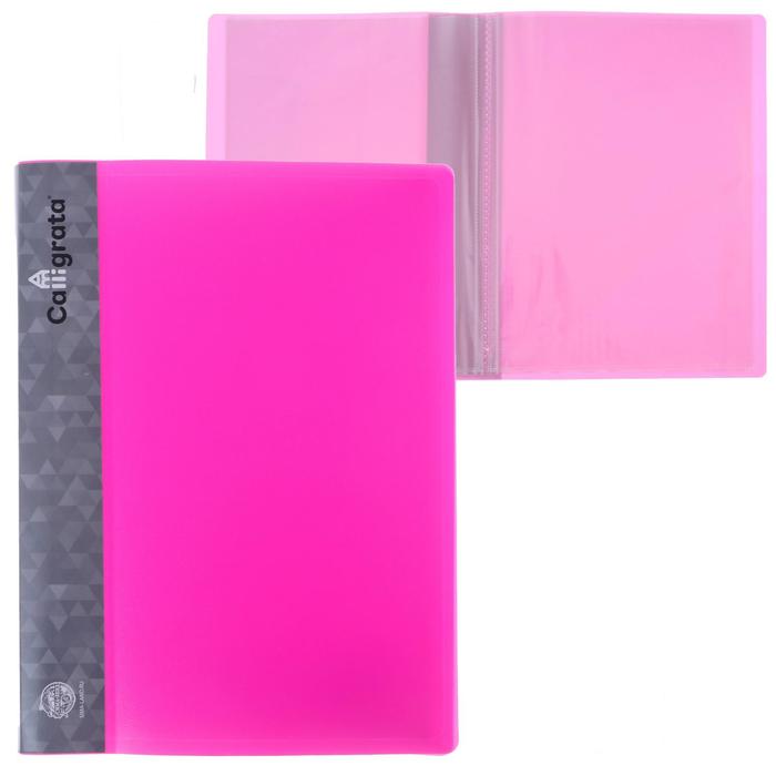 Папка 20 вкладышей А4 500мкм Calligrata, карман на корешке, розовый неон
Папка 20 вкладышей А4 500мкм Calligrata, карман на корешке, розовый неон