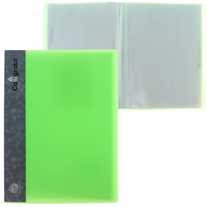 Папка 20 вкладышей А4 500мкм Calligrata, карман на корешке, салатовый неон
Папка 20 вкладышей А4 500мкм Calligrata, карман на корешке, салатовый неон