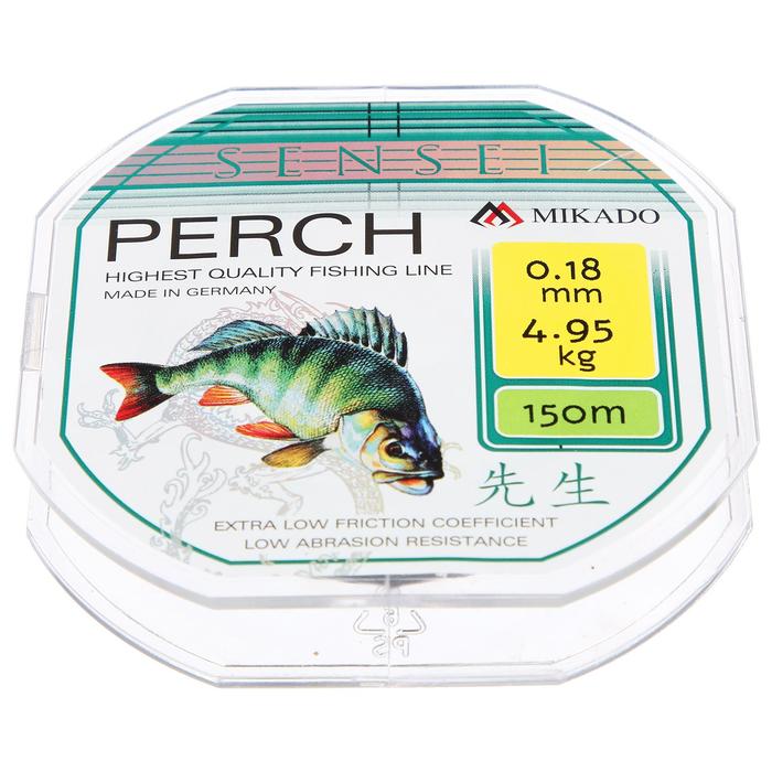 Леска Mikado Sensei Perch, 0,18 мм/4,95 кг/150 м 
Леска Mikado Sensei Perch, 0,18 мм/4,95 кг/150 м