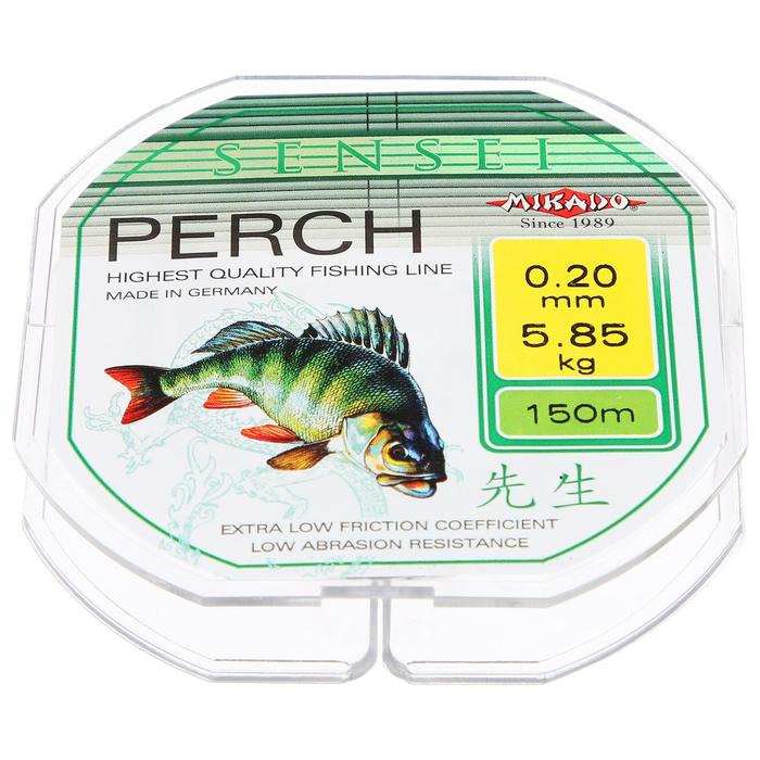Леска Mikado Sensei Perch, 0,20 мм/5,85 кг/150 м 
Леска Mikado Sensei Perch, 0,20 мм/5,85 кг/150 м