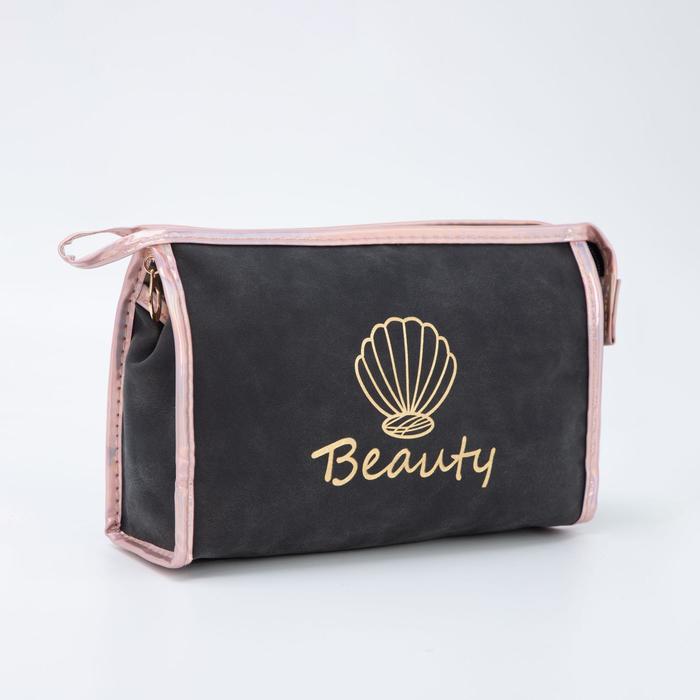 Косметичка на молнии, с ручкой, цвет чёрный
Косметичка на молнии, с ручкой, цвет чёрный