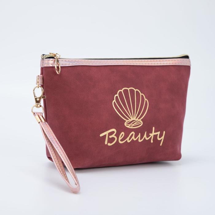 Косметичка дорожная, отдел на молнии, с ручкой, цвет бордовый 
Косметичка дорожная, отдел на молнии, с ручкой, цвет бордовый