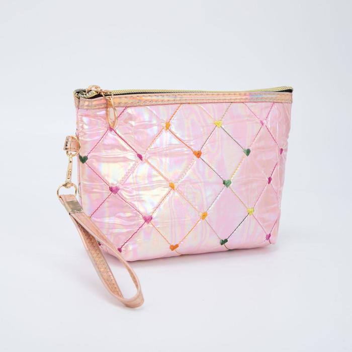 Косметичка на молнии, с ручкой, цвет розовый
Косметичка на молнии, с ручкой, цвет розовый