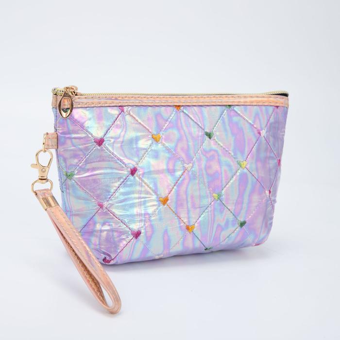 Косметичка на молнии, с ручкой, цвет сиреневый
Косметичка на молнии, с ручкой, цвет сиреневый