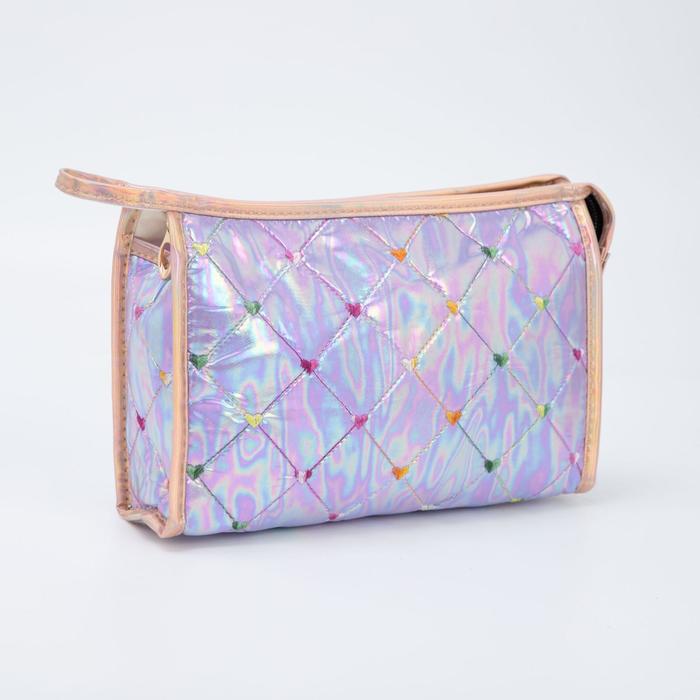 Косметичка на молнии, с ручкой, цвет сиреневый
Косметичка на молнии, с ручкой, цвет сиреневый