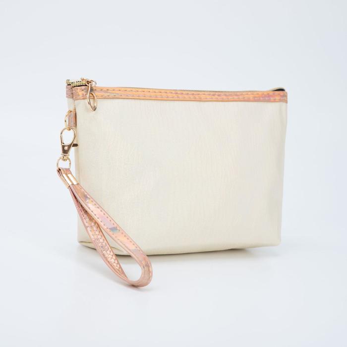 Косметичка на молнии, с ручкой, цвет кремовый
Косметичка на молнии, с ручкой, цвет кремовый