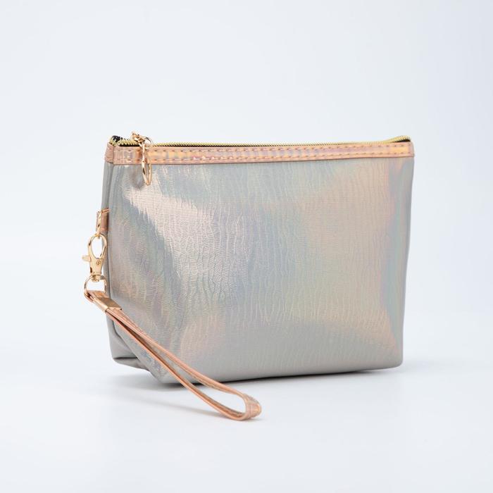 Косметичка на молнии, с ручкой, цвет серый
Косметичка на молнии, с ручкой, цвет серый