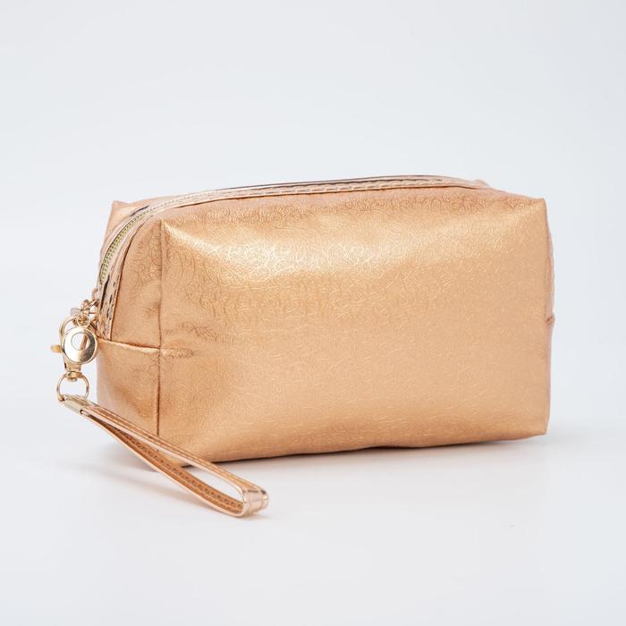 Косметичка дорожная, отдел на молнии, с ручкой, цвет золотистый
Косметичка дорожная, отдел на молнии, с ручкой, цвет золотистый