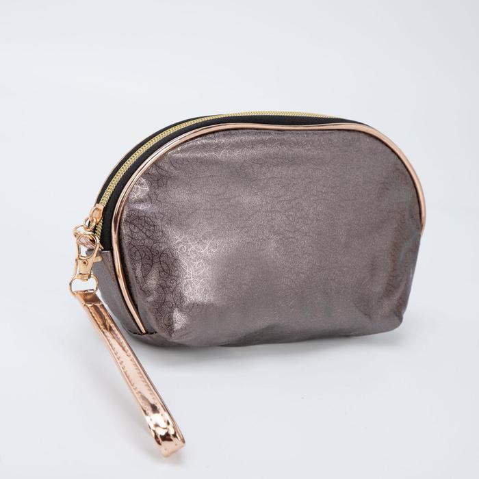 Косметичка-сумочка, отдел на молнии, с ручкой, цвет бронзовый
Косметичка-сумочка, отдел на молнии, с ручкой, цвет бронзовый