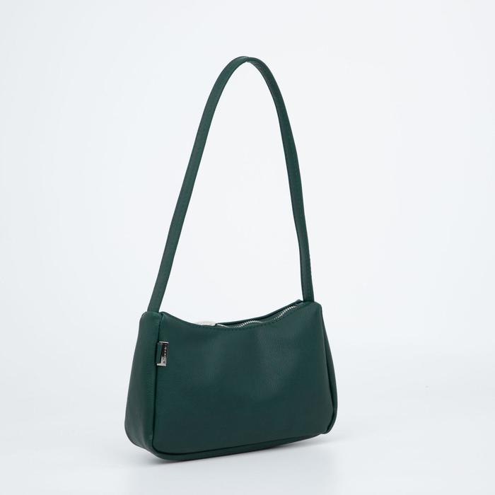 Сумка-багет, отдел на молнии, цвет тёмно-зелёный
Сумка-багет, отдел на молнии, цвет тёмно-зелёный