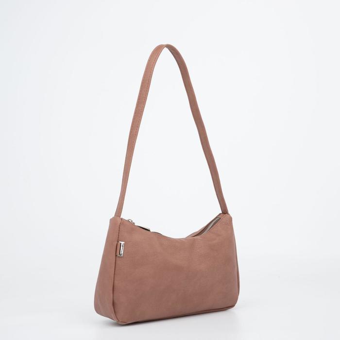 Сумка-багет, отдел на молнии, цвет светло-коричневый
Сумка-багет, отдел на молнии, цвет светло-коричневый