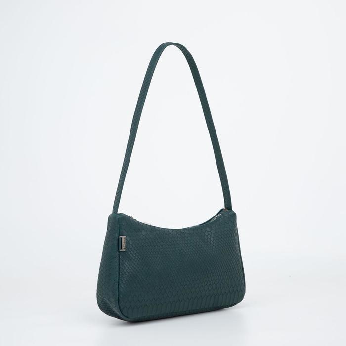 Сумка-багет, отдел на молнии, цвет зелёный
Сумка-багет, отдел на молнии, цвет зелёный