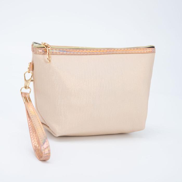 Косметичка на молнии, с ручкой, цвет бежевый
Косметичка на молнии, с ручкой, цвет бежевый