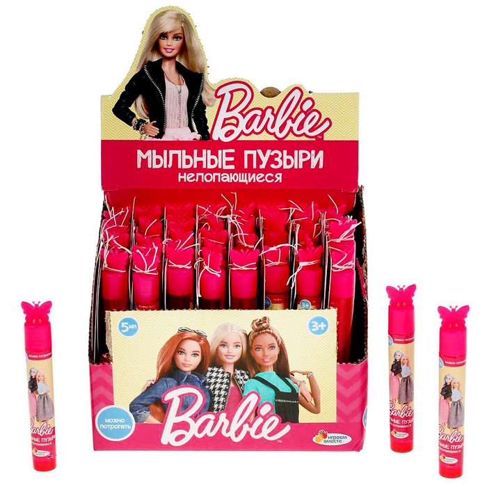 Мыльные пузыри «Барби» нелопающиеся, в колбе 5мл, 10см, в дисплее
Мыльные пузыри «Барби» нелопающиеся, в колбе 5мл, 10см, в дисплее