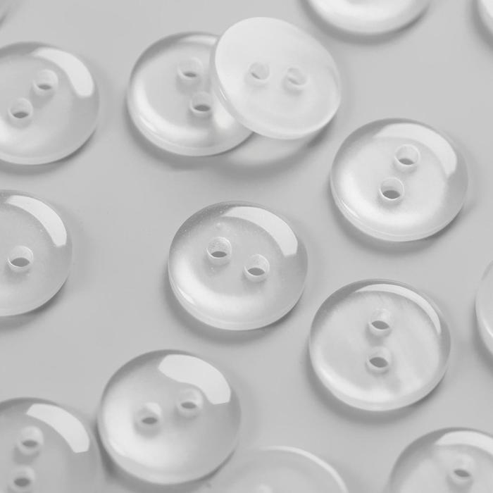Набор пуговиц, 2 прокола, d = 11 мм, 36 шт, цвет прозрачный
Набор пуговиц, 2 прокола, d = 11 мм, 36 шт, цвет прозрачный