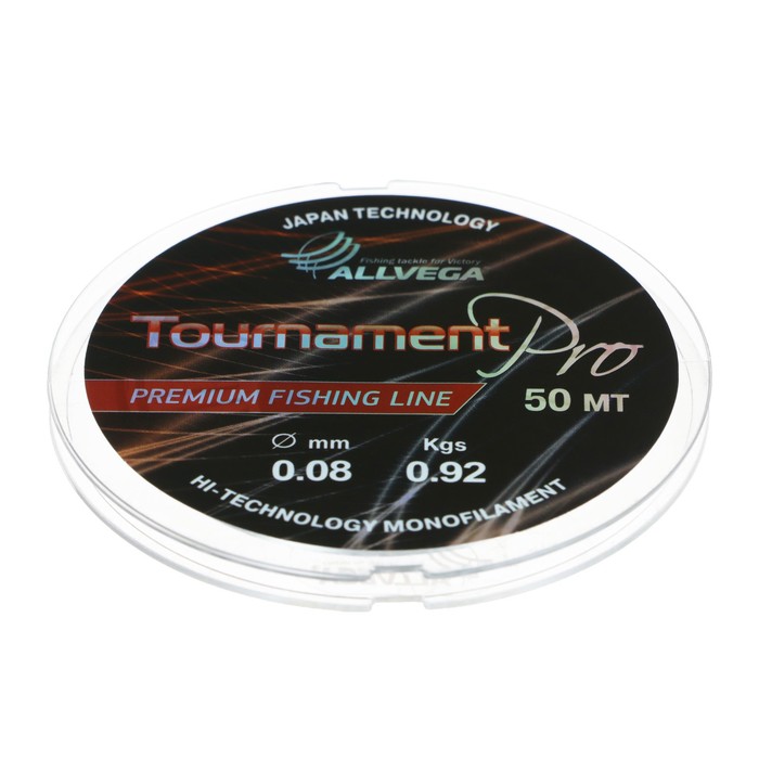 фото Леска "allvega" tournament pro 0.08мм, 50м