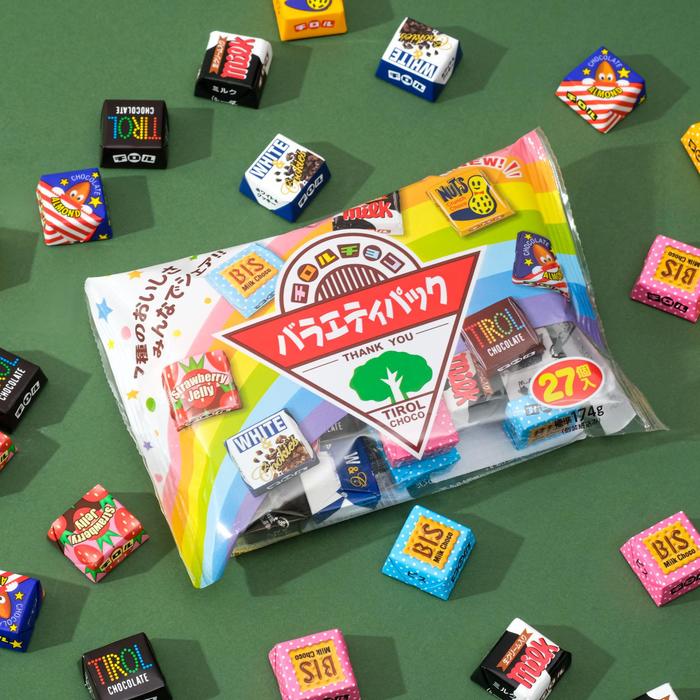 Шоколад Tirol ассорти 27 штук в мягкой упаковке, 184 г 
Шоколад Tirol ассорти 27 штук в мягкой упаковке, 184 г