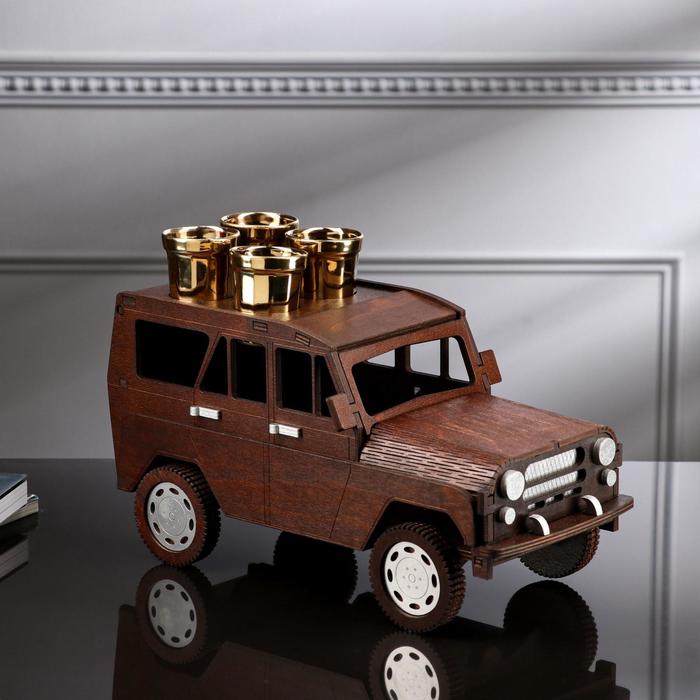 Мини-бар деревянный "Уаз", тёмный, 33 см
Мини-бар деревянный "Уаз", тёмный, 33 см