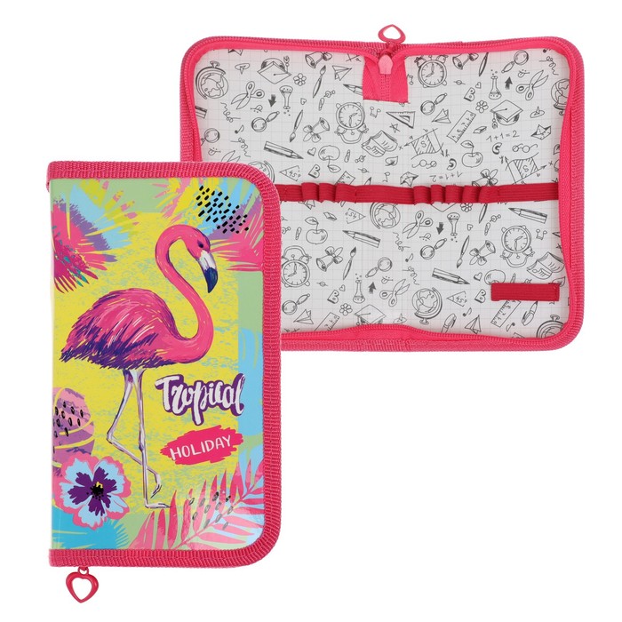 Пенал 1 секция, 110 х 190 мм, ламинированный картон, "Яркий фламинго"
Пенал 1 секция, 110 х 190 мм, ламинированный картон, "Яркий фламинго"