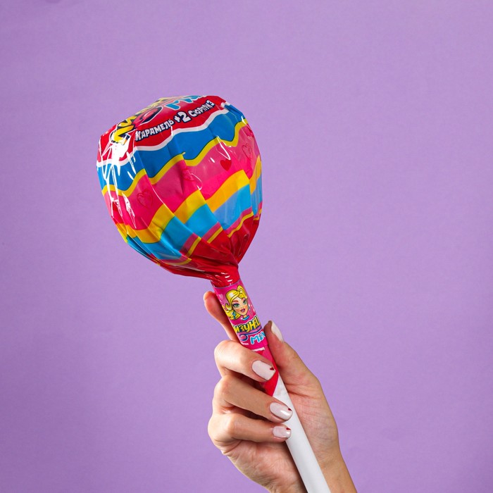 Карамель «Лизунец maxi» для девочек на палочке с сюрпризом, 90 г
Карамель «Лизунец maxi» для девочек на палочке с сюрпризом, 90 г