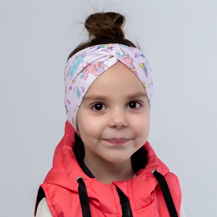 Повязка на голову, цвет розовый/единороги, размер 46-50
Повязка на голову, цвет розовый/единороги, размер 46-50