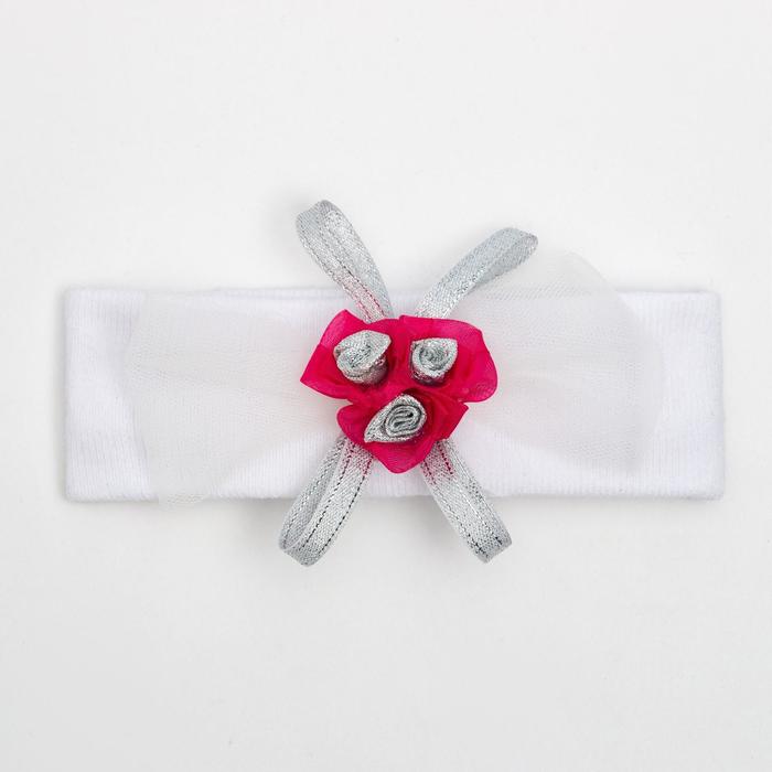 Повязка для девочки, цвет белый/фуксия, размер 42-44 (6 мес.)
Повязка для девочки, цвет белый/фуксия, размер 42-44 (6 мес.)