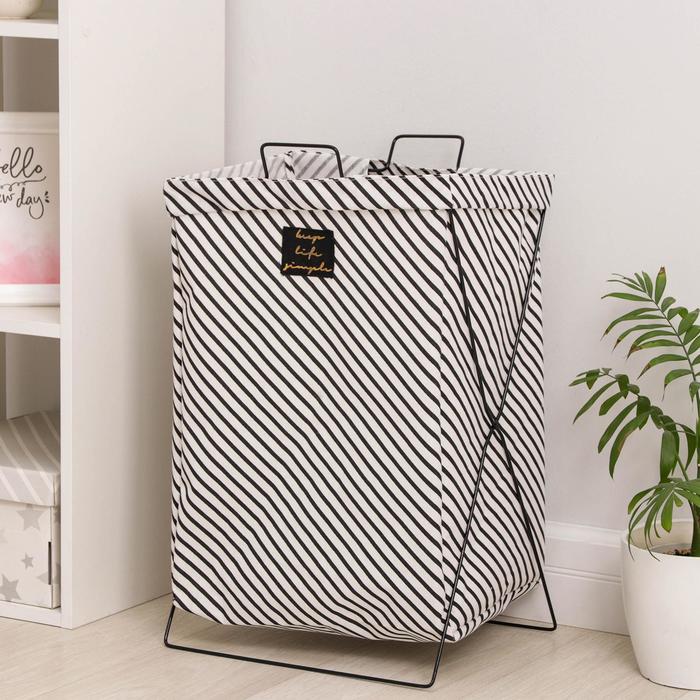 Корзина универсальная складная «Лайн», 40×26×50 см, цвет бело-чёрный
Корзина универсальная складная «Лайн», 40×26×50 см, цвет бело-чёрный