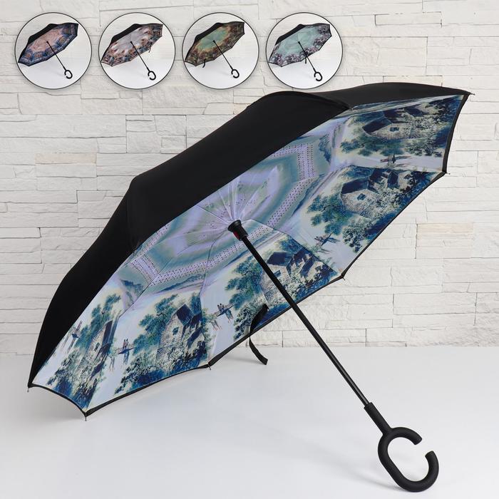 Зонт-наоборот, механический «Пейзаж», 8 спиц, R = 53 см, ручка кольцо, цвет МИКС
Зонт-наоборот, механический «Пейзаж», 8 спиц, R = 53 см, ручка кольцо, цвет МИКС
