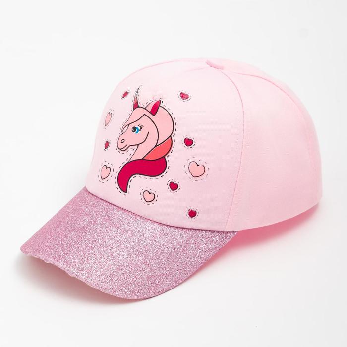 фото Бейсболка для девочки, цвет розовый, размер 54-56 rossini