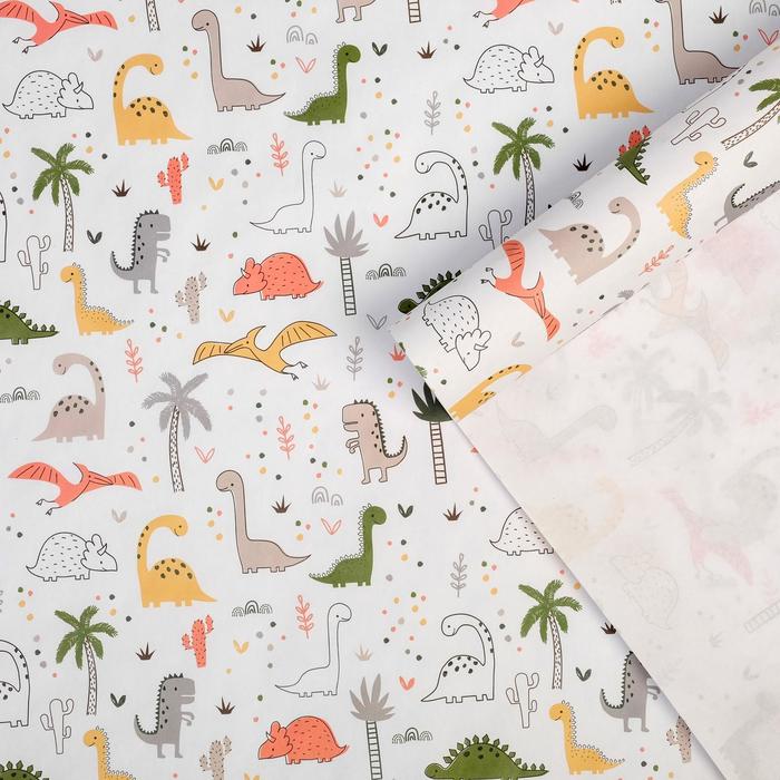 Бумага упаковочная крафтовая «Динозаврики», 50 × 70 см
Бумага упаковочная крафтовая «Динозаврики», 50 × 70 см